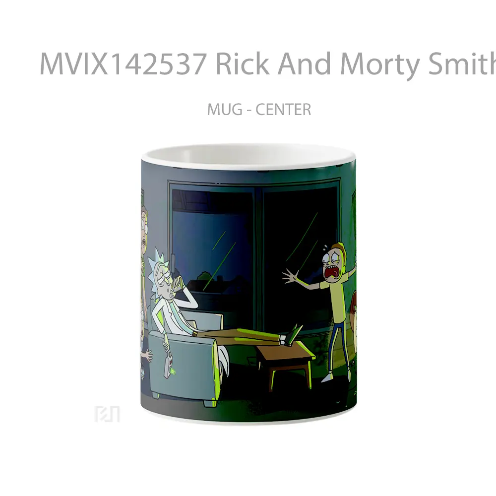 Mug Rick And Morty Smith Family Gelas Keramik Unik