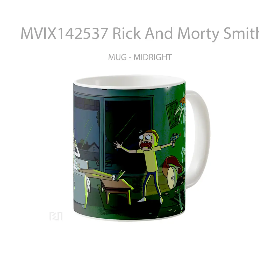 Mug Rick And Morty Smith Family Gelas Keramik Unik - All-side / Desain