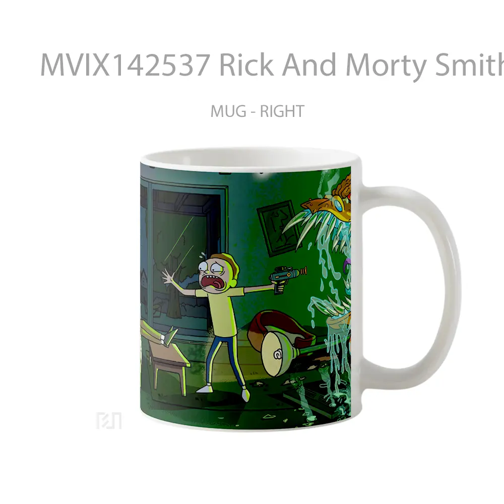 Mug Rick And Morty Smith Family Gelas Keramik Unik - All-side / Desain