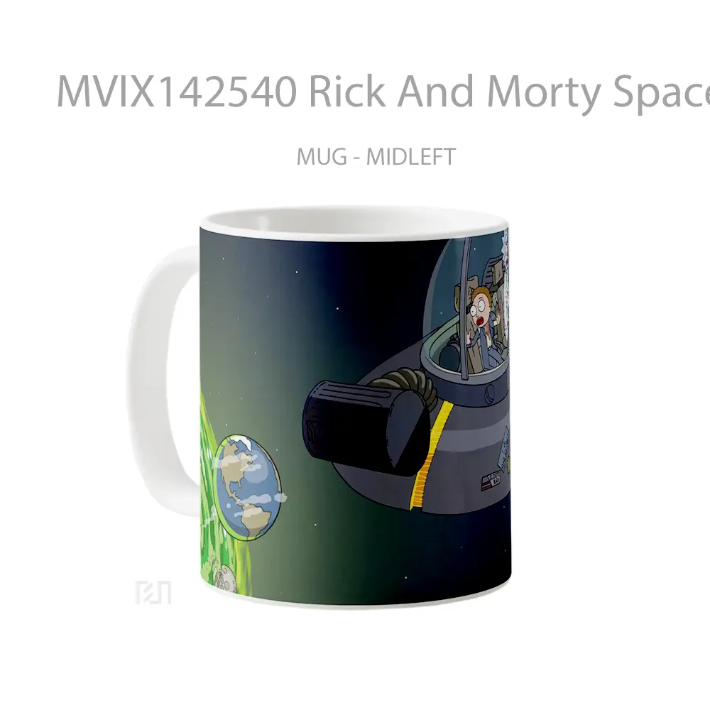 Mug Rick And Morty Space Cruiser Gelas Keramik Unik - All-side / Desain
