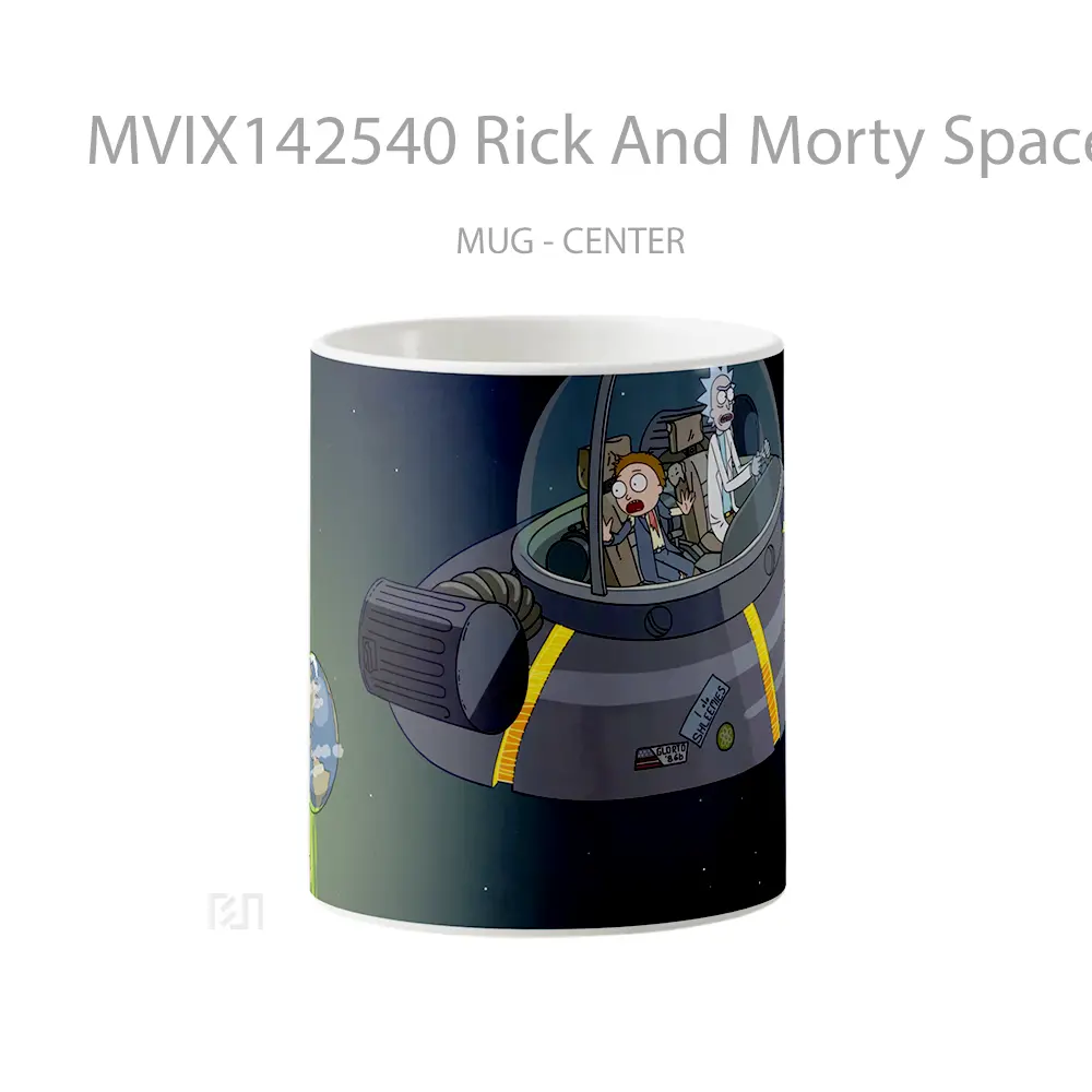 Mug Rick And Morty Space Cruiser Gelas Keramik Unik