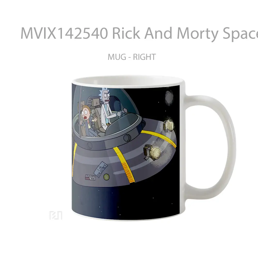 Mug Rick And Morty Space Cruiser Gelas Keramik Unik - All-side / Desain