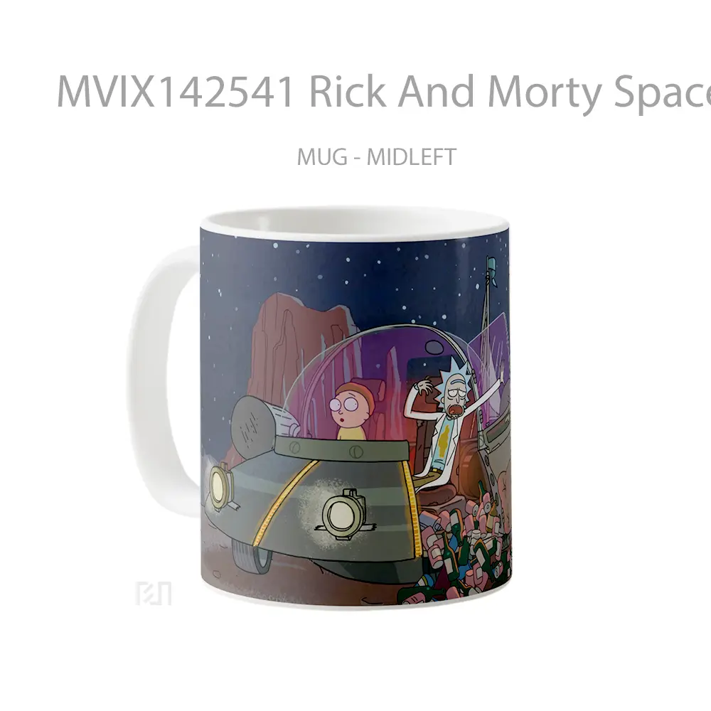 Mug Rick And Morty Space Cruiser Gelas Keramik Unik - All-side / Desain