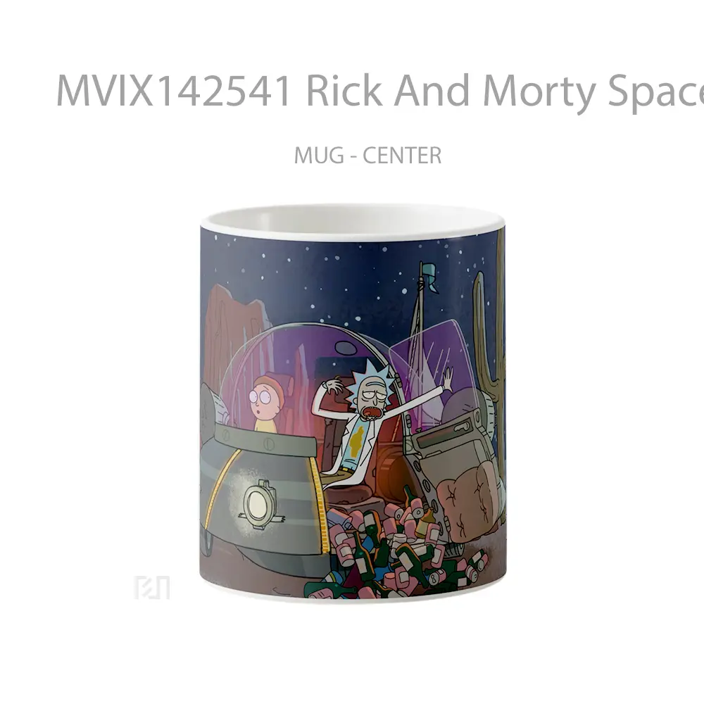 Mug Rick And Morty Space Cruiser Gelas Keramik Unik