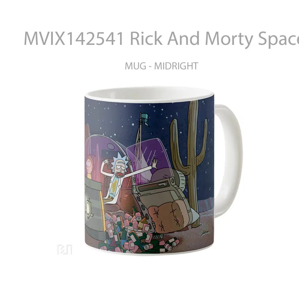 Mug Rick And Morty Space Cruiser Gelas Keramik Unik - All-side / Desain