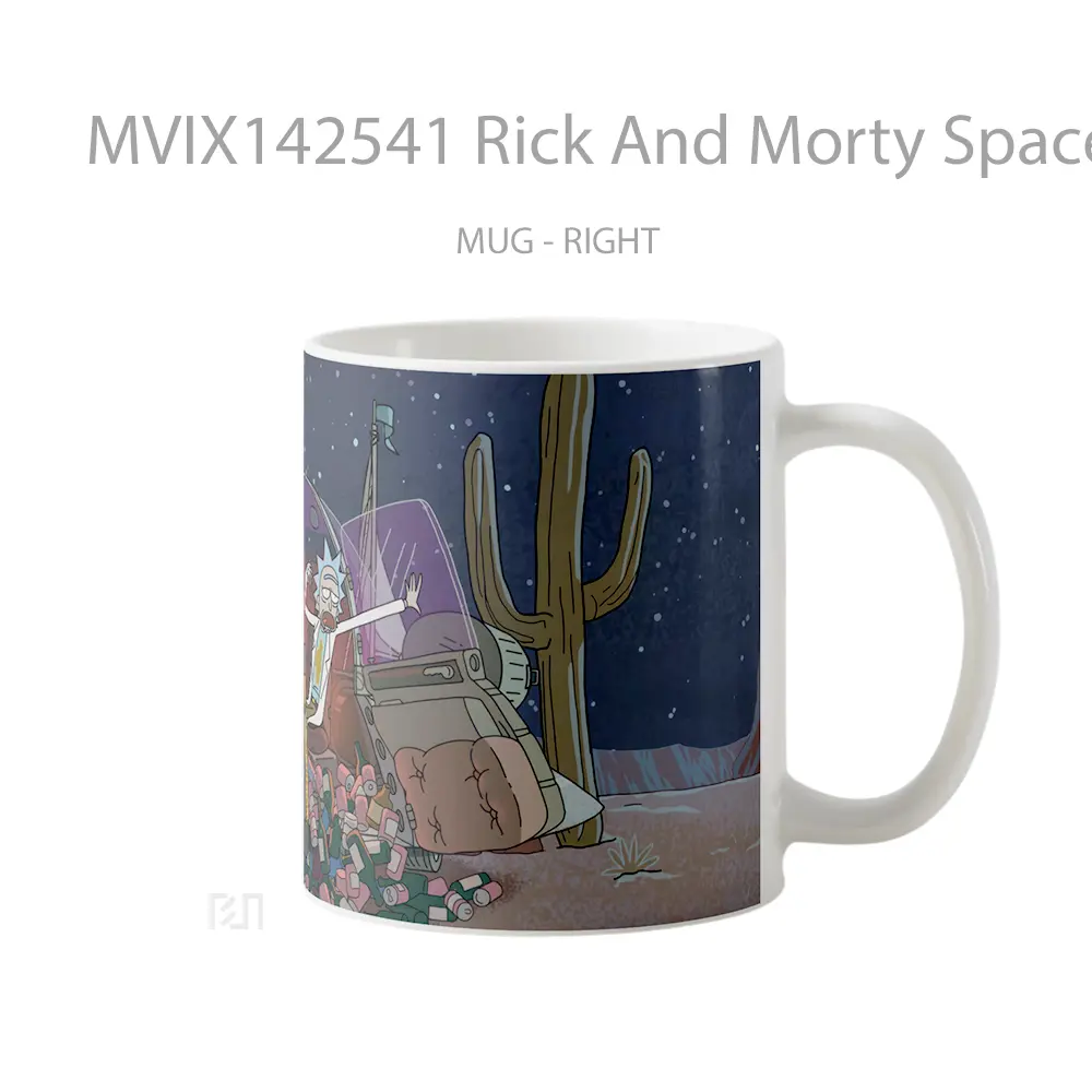 Mug Rick And Morty Space Cruiser Gelas Keramik Unik - All-side / Desain