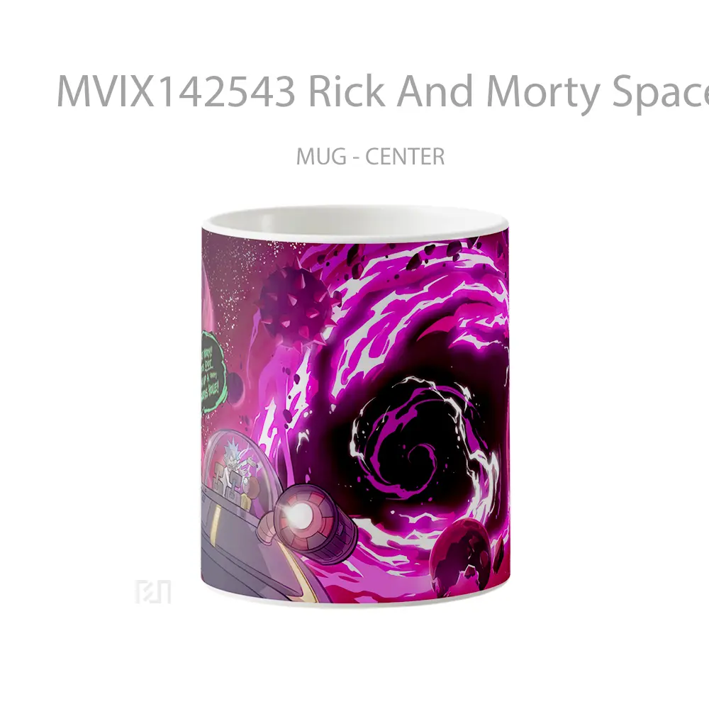 Mug Rick And Morty Spaceship Gelas Keramik Unik