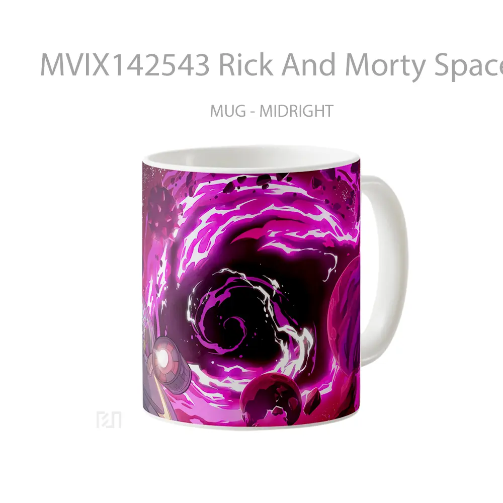 Mug Rick And Morty Spaceship Gelas Keramik Unik - All-side / Desain