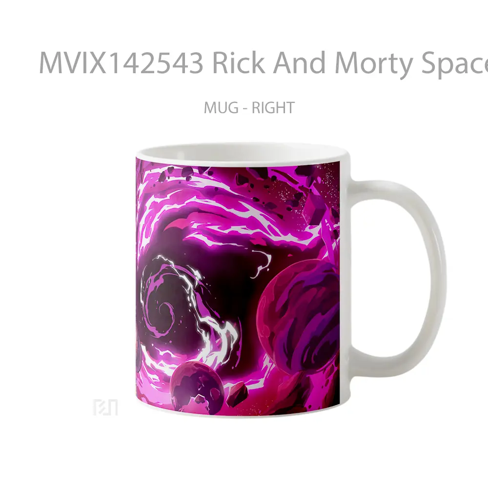 Mug Rick And Morty Spaceship Gelas Keramik Unik - All-side / Desain