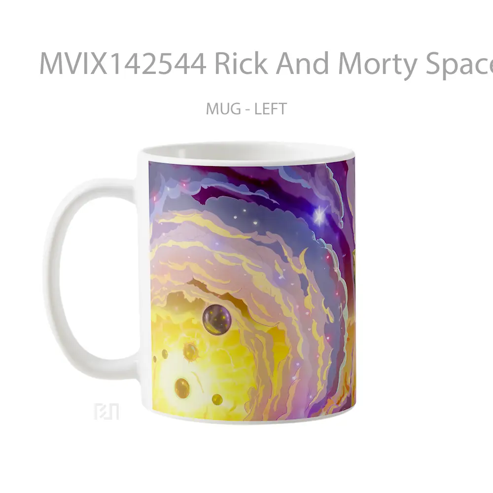 Mug Rick And Morty Spaceship Gelas Keramik Unik - All-side / Desain