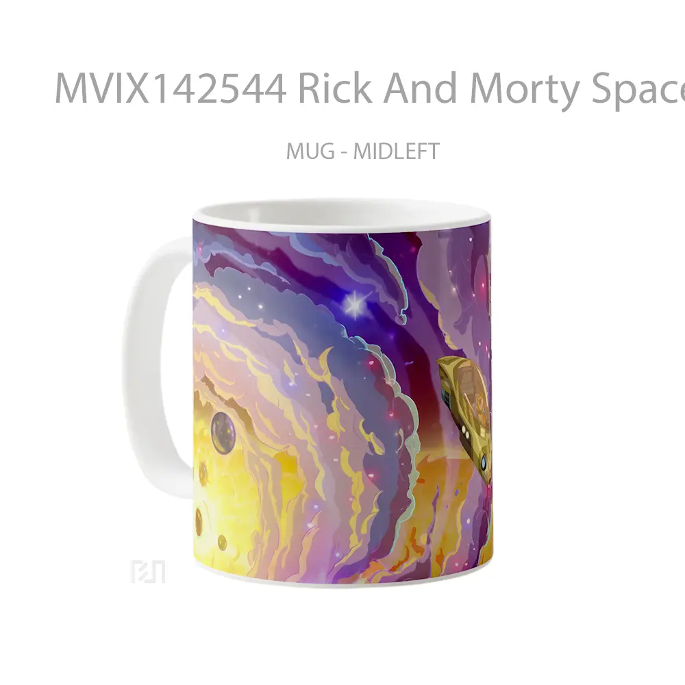 Mug Rick And Morty Spaceship Gelas Keramik Unik - All-side / Desain