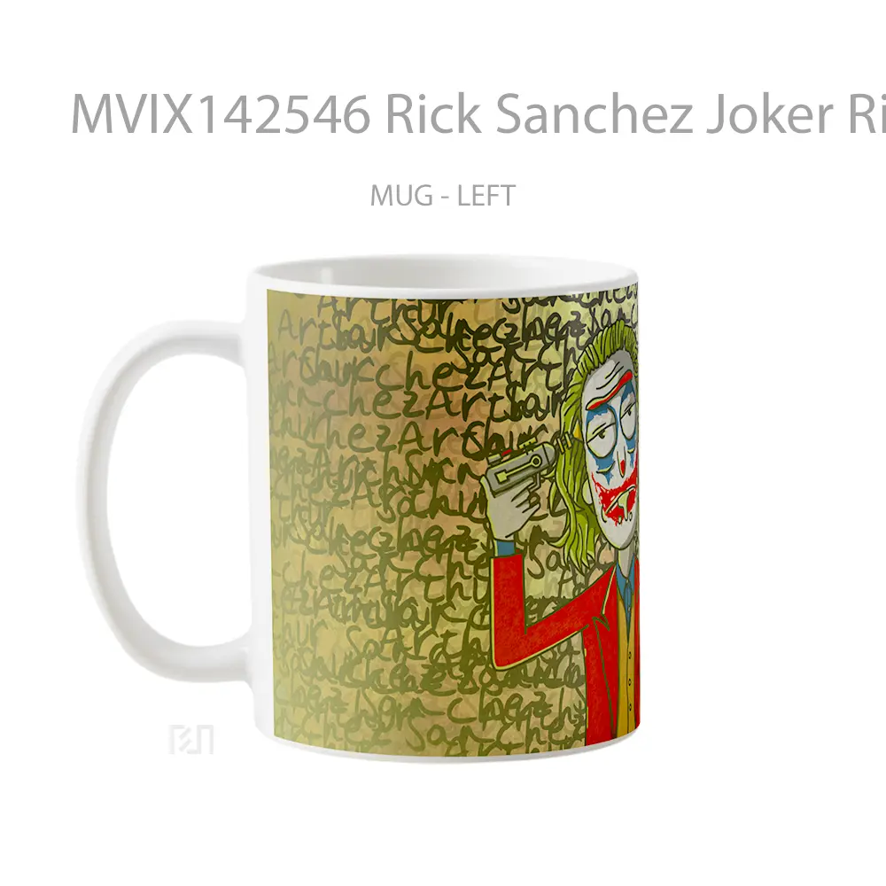 Mug Rick Sanchez Joker Rick And Morty Gelas Keramik Unik - All-side / Desain