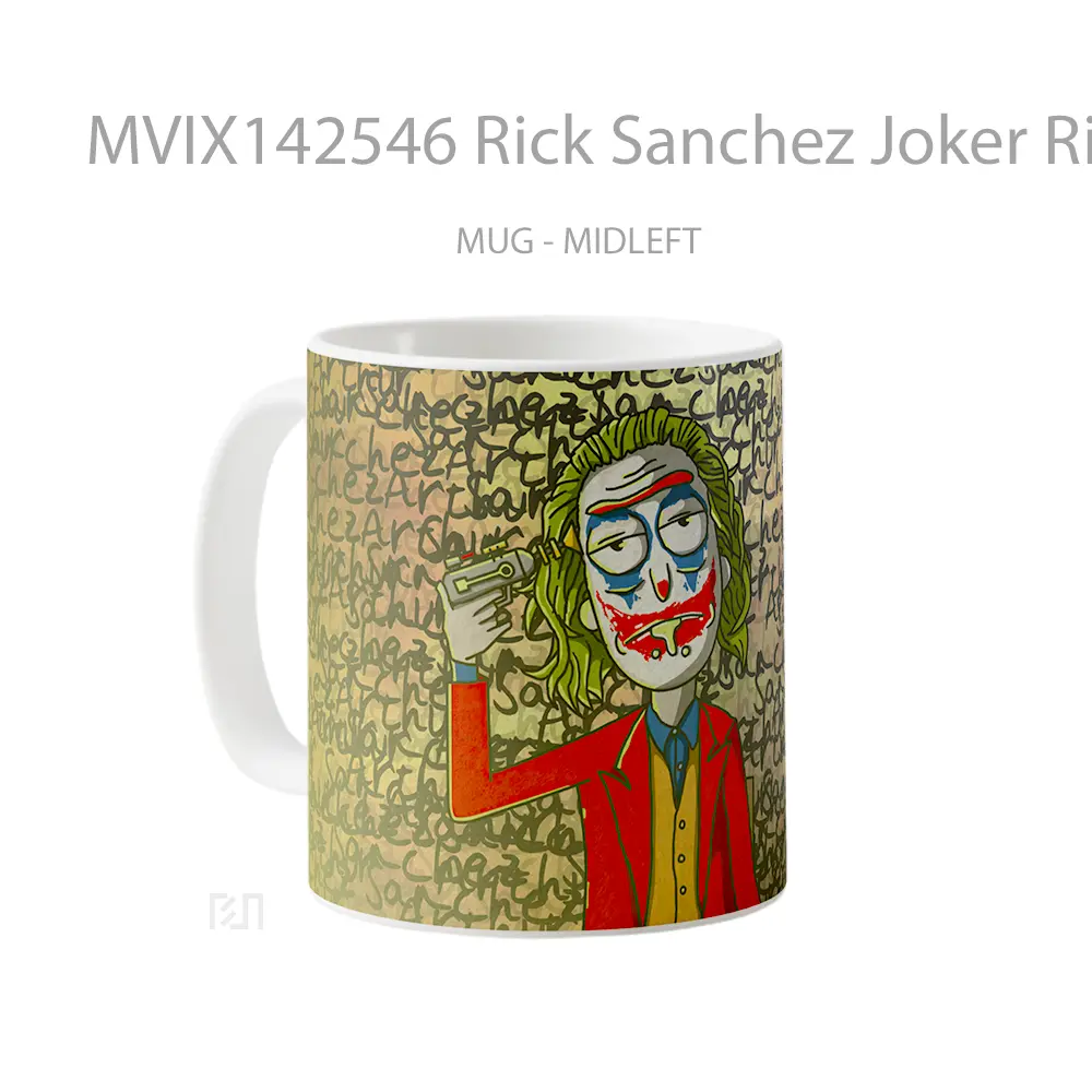 Mug Rick Sanchez Joker Rick And Morty Gelas Keramik Unik - All-side / Desain