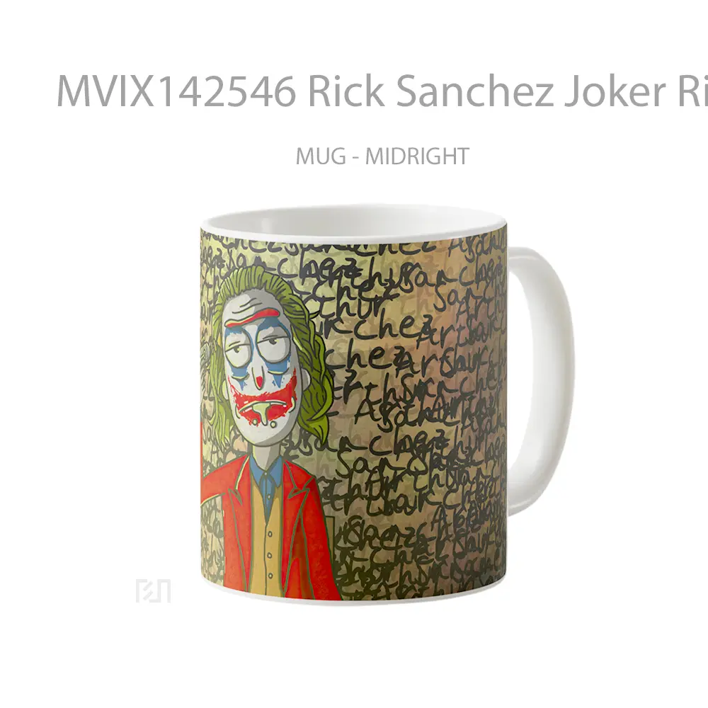 Mug Rick Sanchez Joker Rick And Morty Gelas Keramik Unik - All-side / Desain
