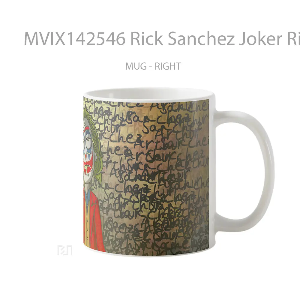 Mug Rick Sanchez Joker Rick And Morty Gelas Keramik Unik - All-side / Desain