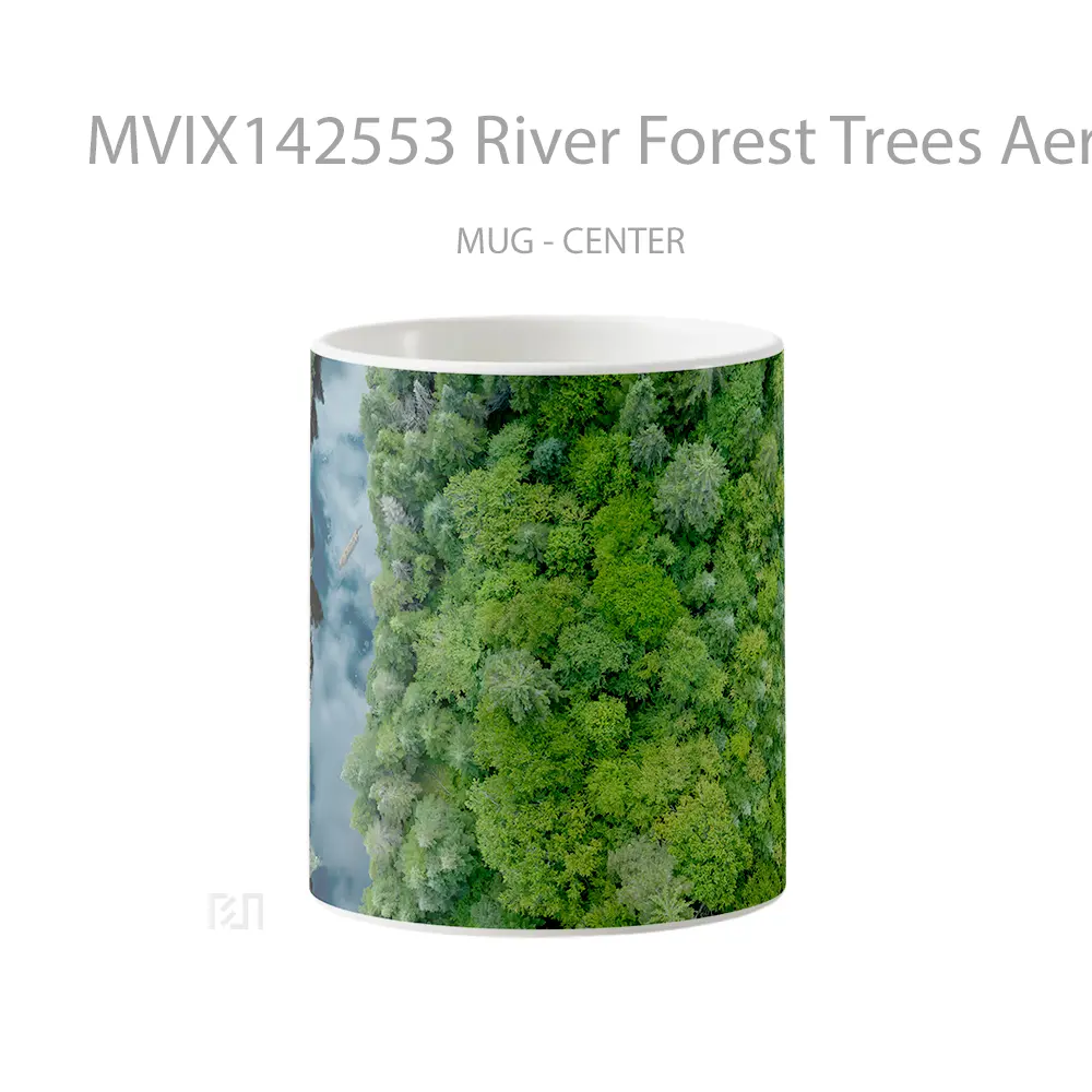Mug River Forest Trees Aerial View Nature Gelas Pemandangan Alam