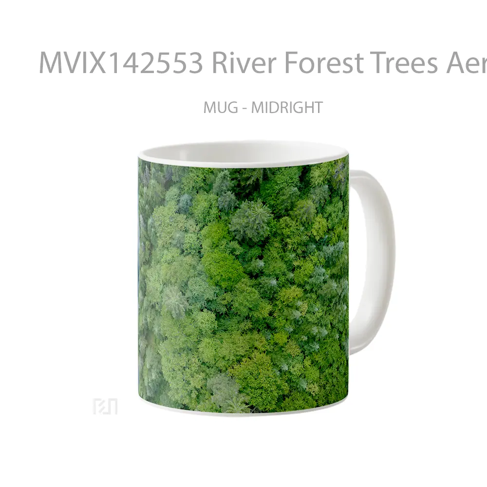 Mug River Forest Trees Aerial View Nature Gelas Pemandangan Alam - All-side / Desain
