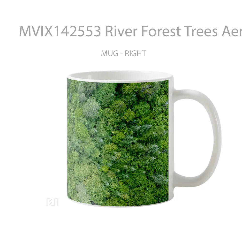 Mug River Forest Trees Aerial View Nature Gelas Pemandangan Alam - All-side / Desain