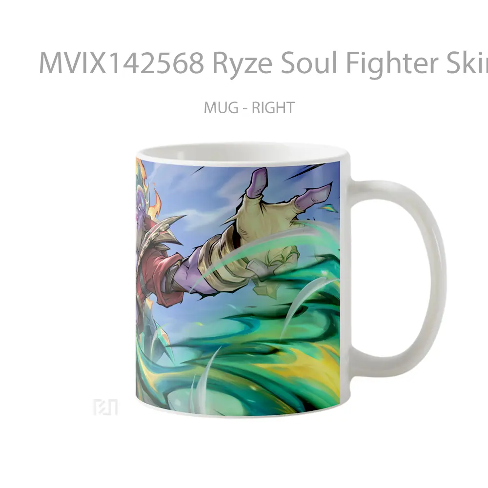 Mug Ryze Soul Fighter Skin Lol Wild Rift Splash Art Cangkir Gamer - All-side / Desain