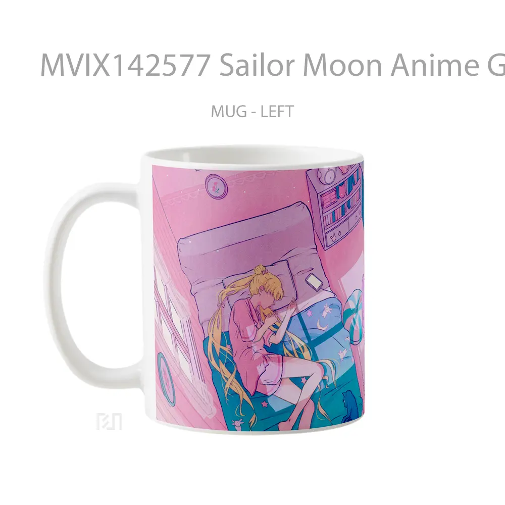 Mug Sailor Moon Anime Girl Sleeping Cangkir Anime - All-side / Desain