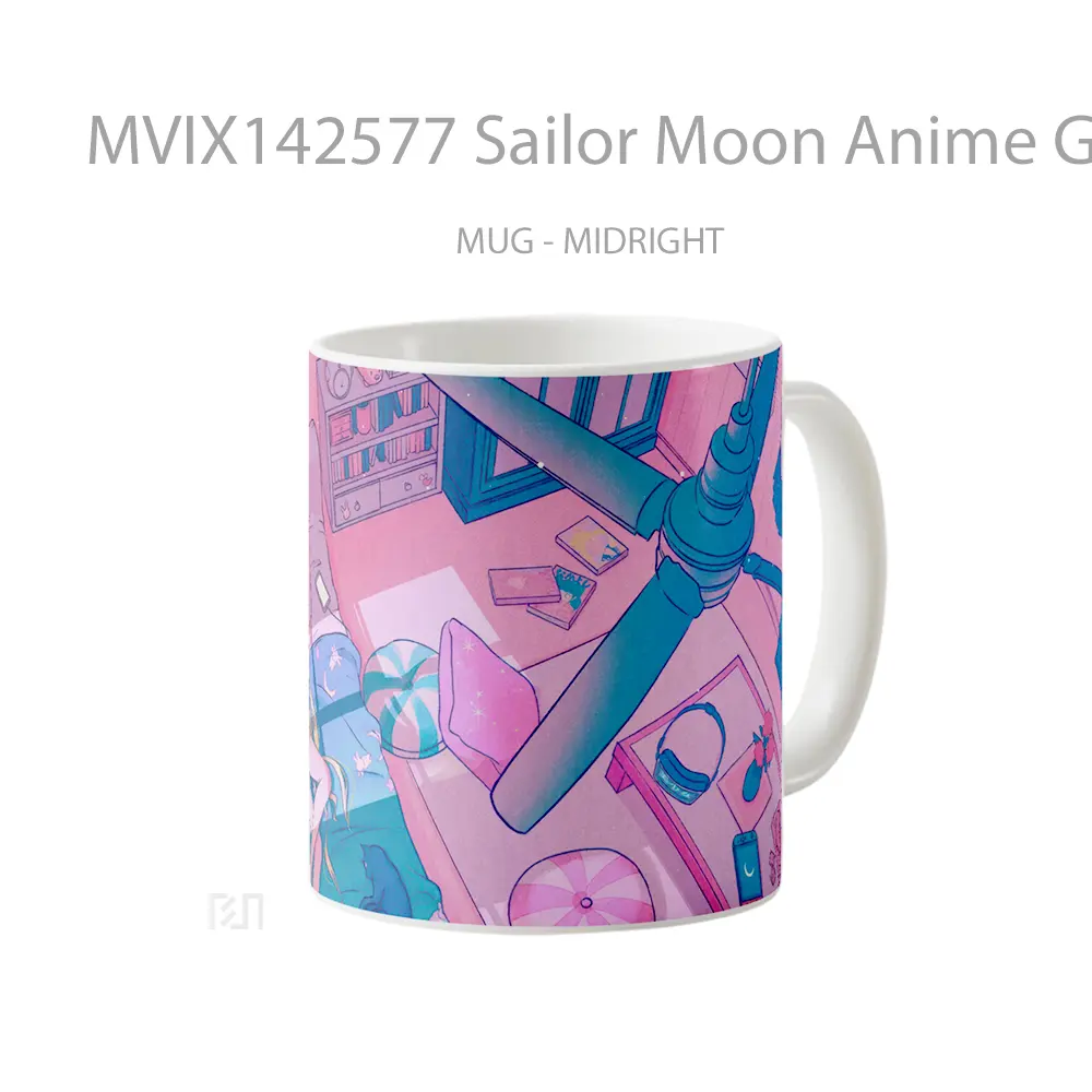 Mug Sailor Moon Anime Girl Sleeping Cangkir Anime - All-side / Desain