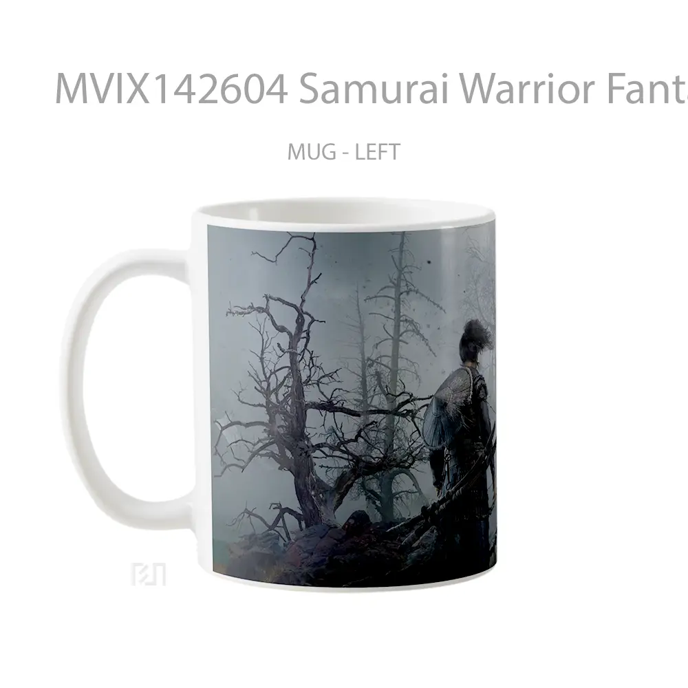 Mug Samurai Warrior Fantasy Art Gelas Keramik Unik - All-side / Desain
