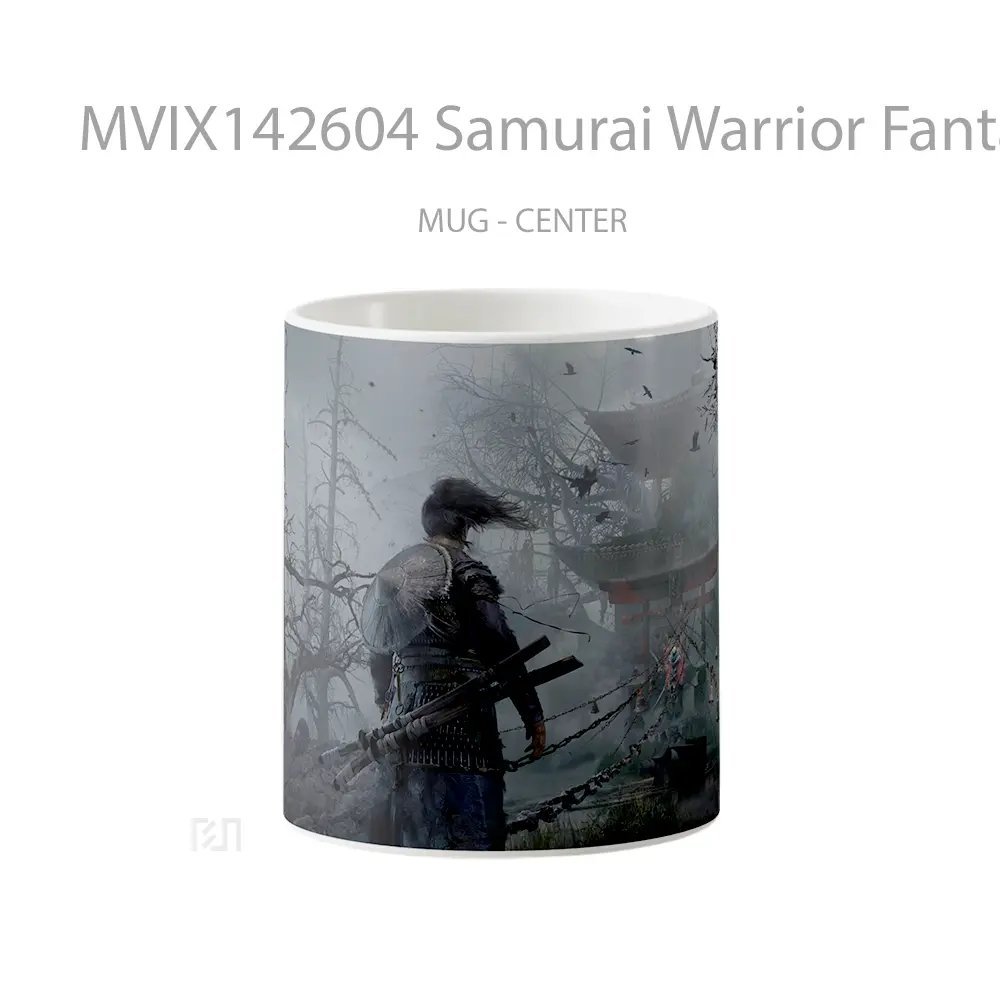 Mug Samurai Warrior Fantasy Art Gelas Keramik Unik