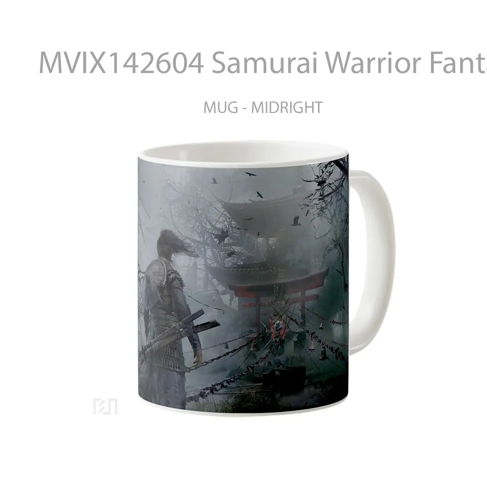 Mug Samurai Warrior Fantasy Art Gelas Keramik Unik - All-side / Desain