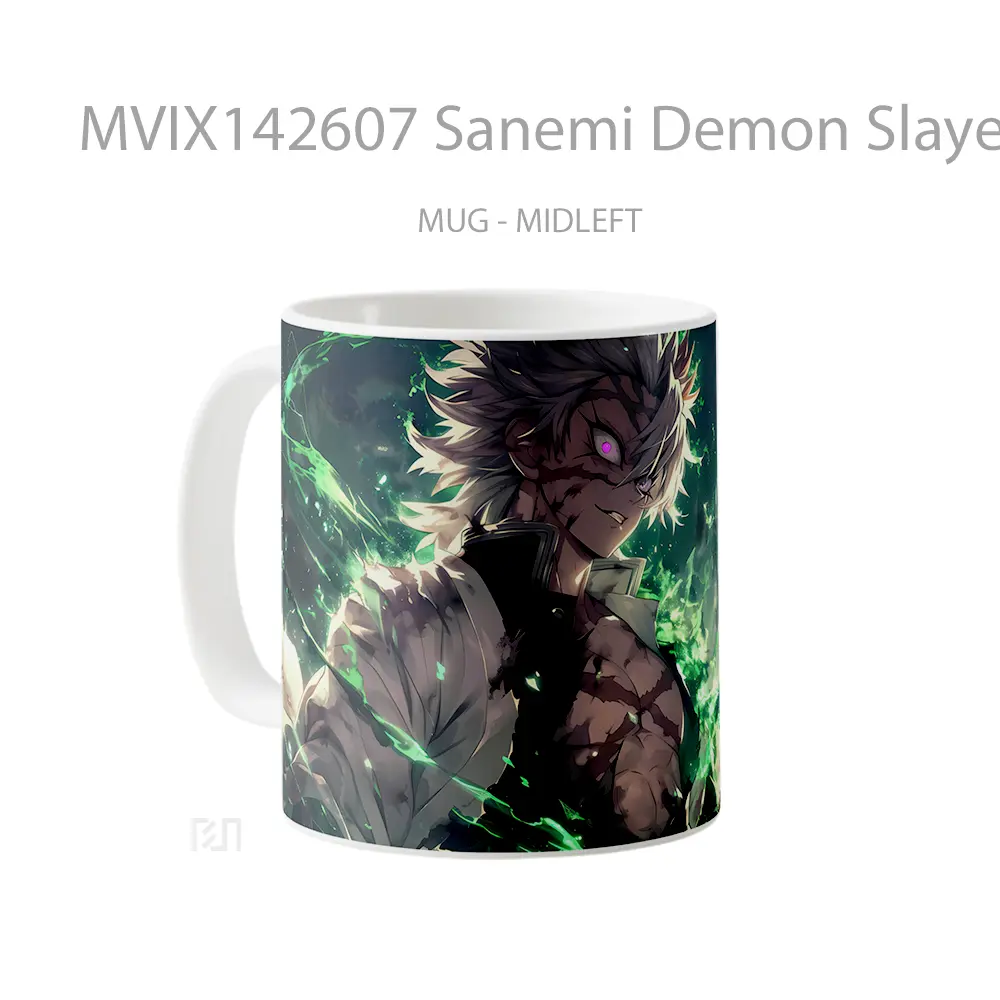 Mug Sanemi Demon Slayer Wind Hashira Gelas Keramik Unik - All-side / Desain