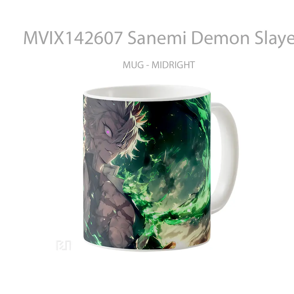 Mug Sanemi Demon Slayer Wind Hashira Gelas Keramik Unik - All-side / Desain