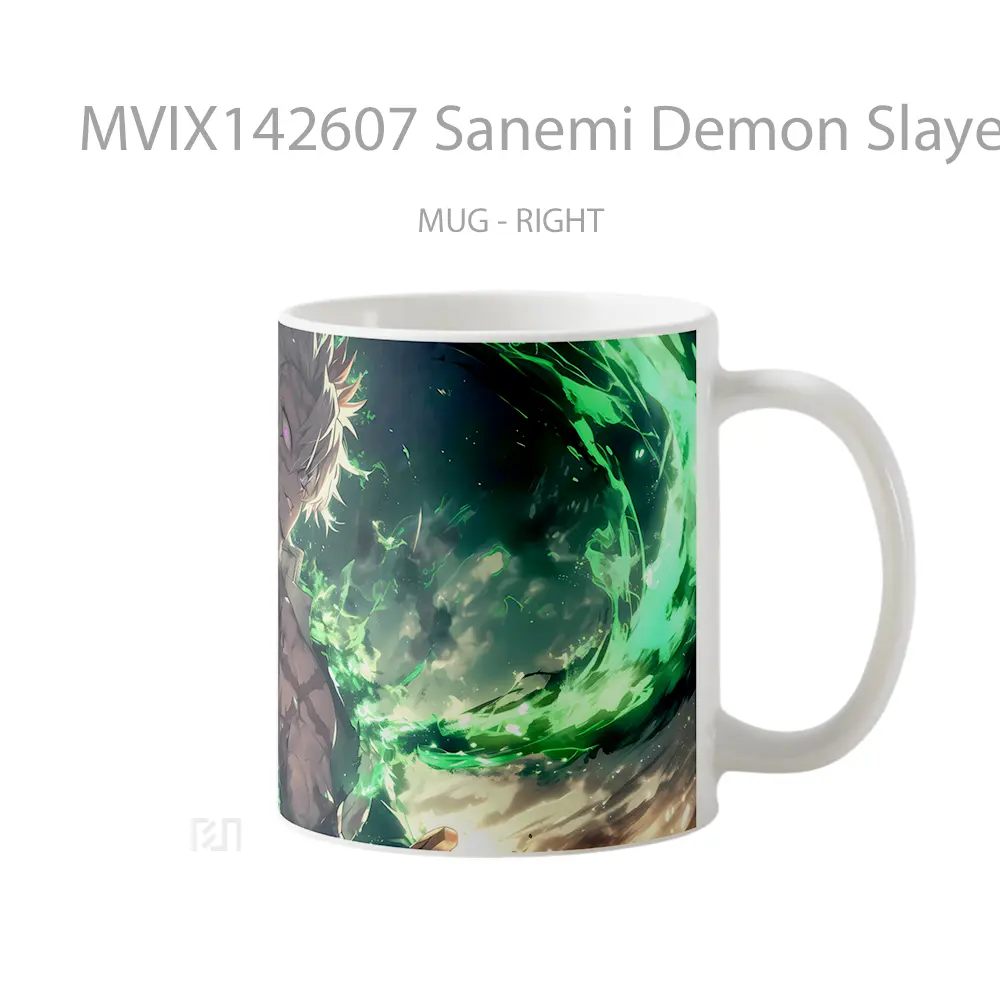 Mug Sanemi Demon Slayer Wind Hashira Gelas Keramik Unik - All-side / Desain