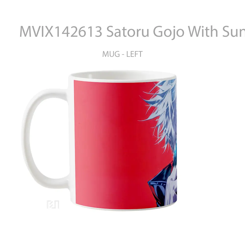Mug Satoru Gojo With Sunglasses Jujutsu Kaisen Gelas Keramik Unik - All-side / Desain