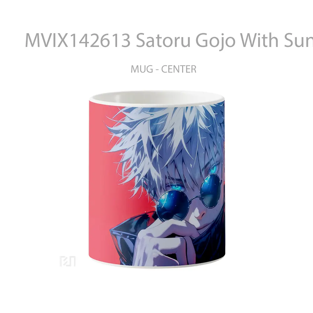 Mug Satoru Gojo With Sunglasses Jujutsu Kaisen Gelas Keramik Unik