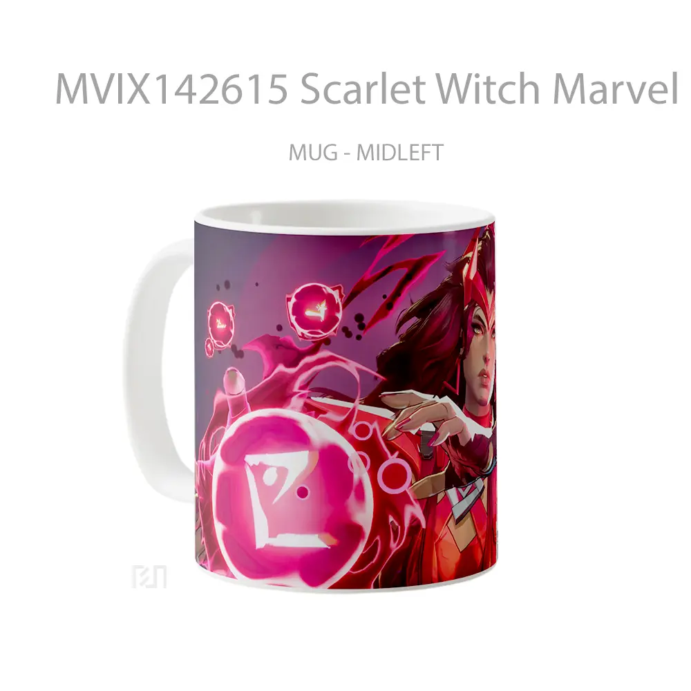 Mug Scarlet Witch Marvel Rivals Gelas Superhero - All-side / Desain