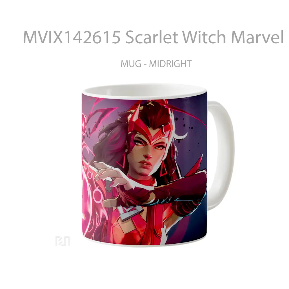 Mug Scarlet Witch Marvel Rivals Gelas Superhero - All-side / Desain