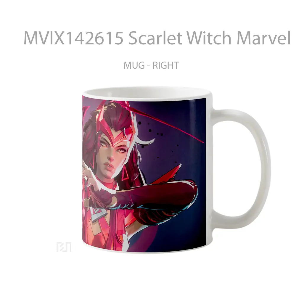 Mug Scarlet Witch Marvel Rivals Gelas Superhero - All-side / Desain