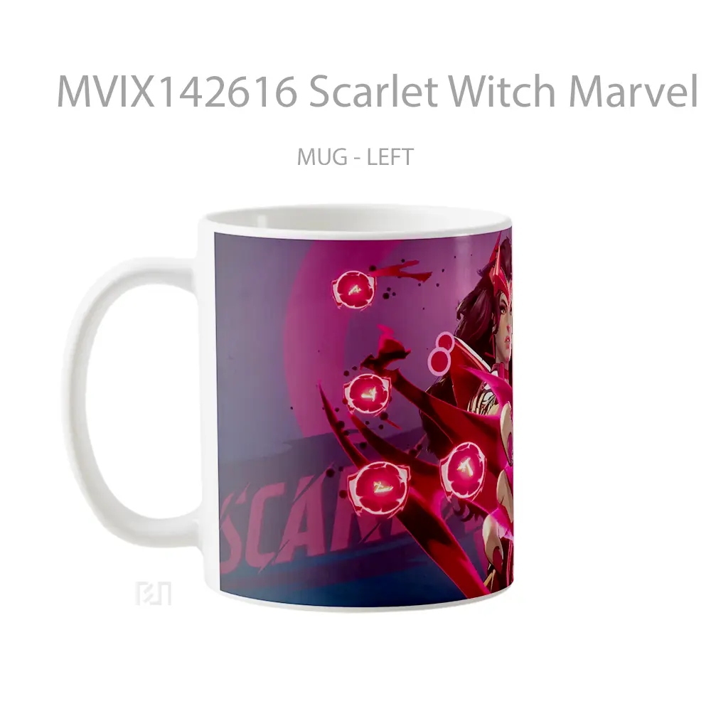 Mug Scarlet Witch Marvel Rivals Gelas Superhero - All-side / Desain