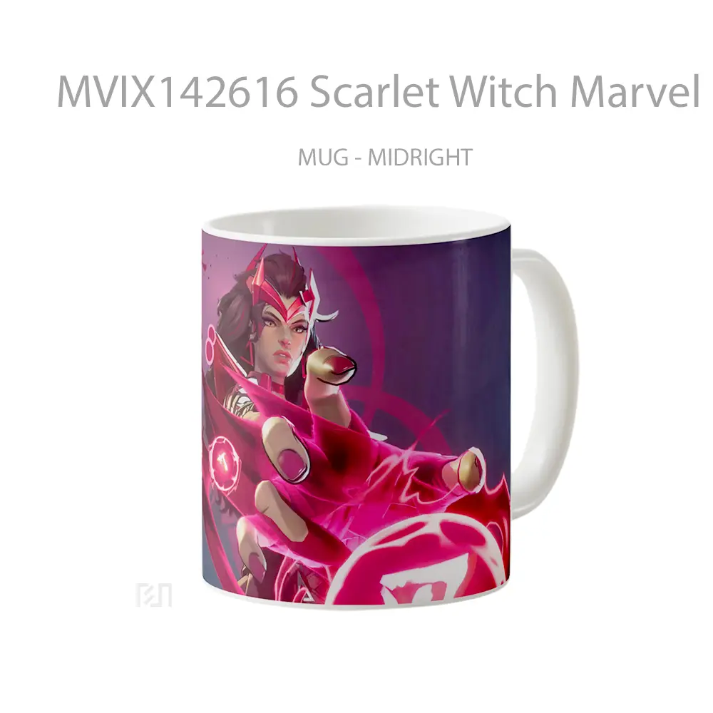 Mug Scarlet Witch Marvel Rivals Gelas Superhero - All-side / Desain