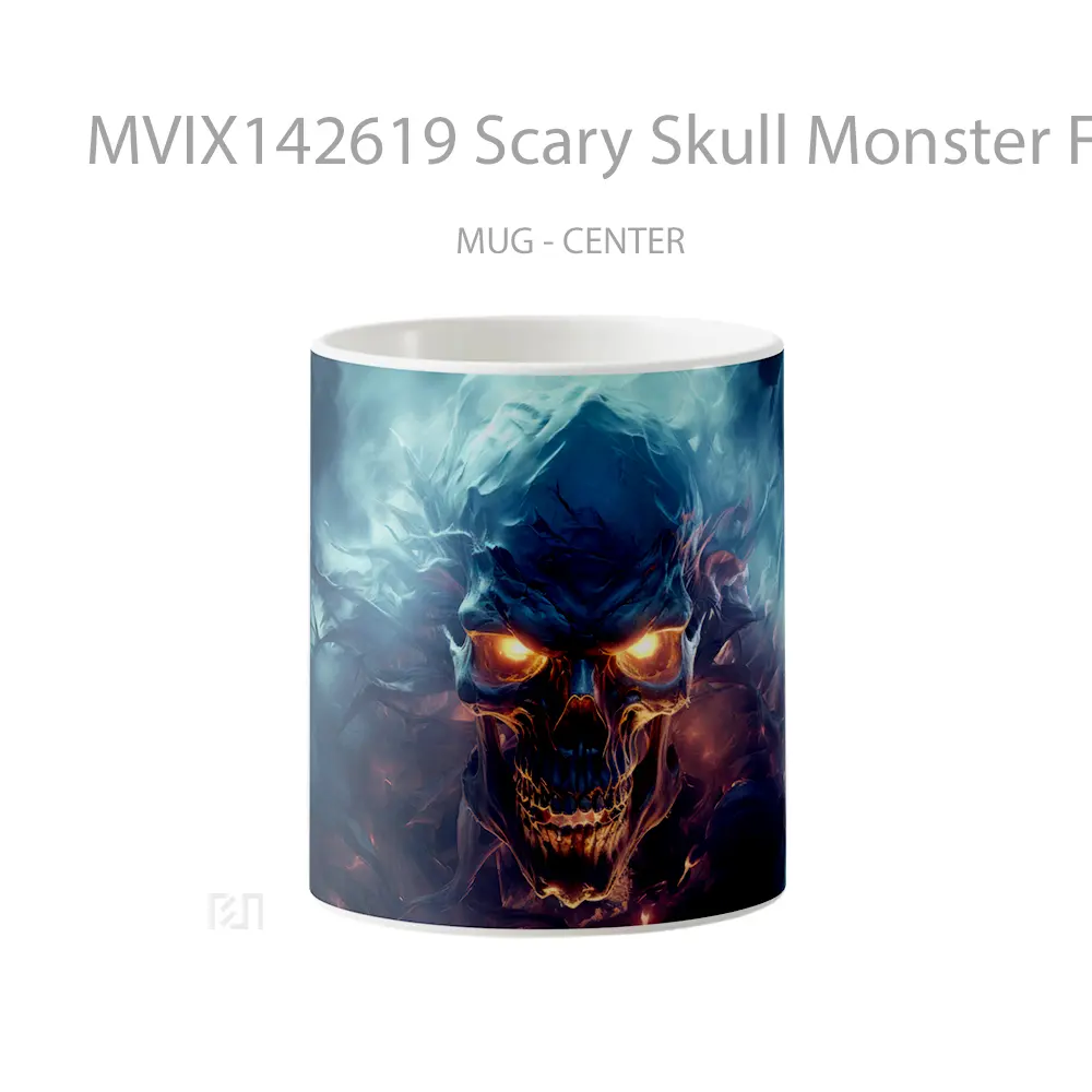 Mug Scary Skull Monster Fantasy Gelas Keramik Unik