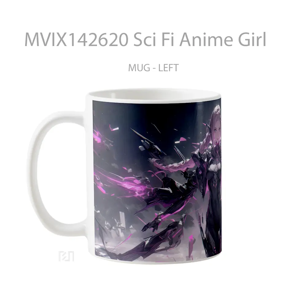 Mug Sci Fi Anime Girl Cangkir Anime - All-side / Desain