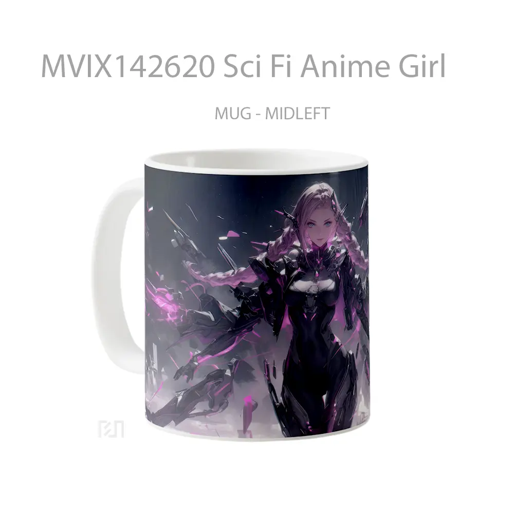 Mug Sci Fi Anime Girl Cangkir Anime - All-side / Desain