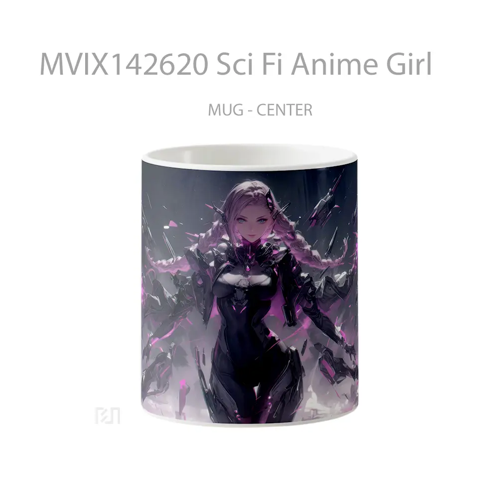 Mug Sci Fi Anime Girl Cangkir Anime