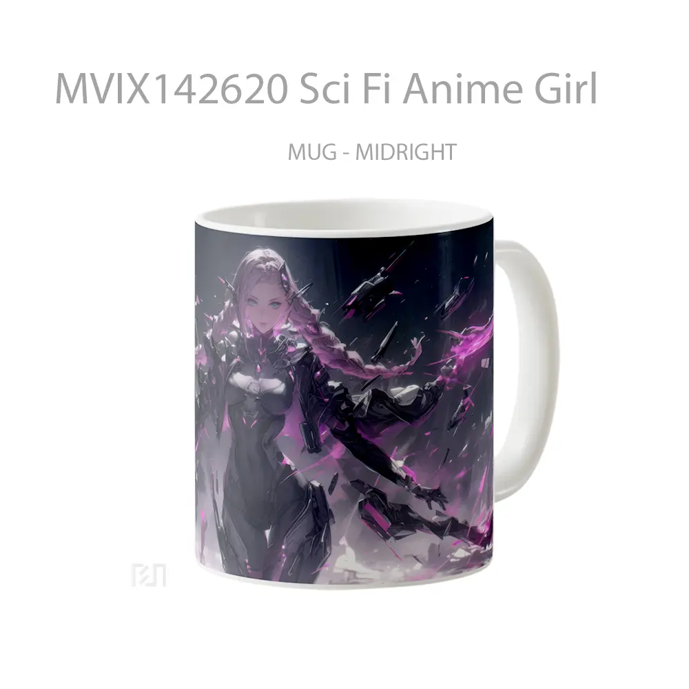 Mug Sci Fi Anime Girl Cangkir Anime - All-side / Desain