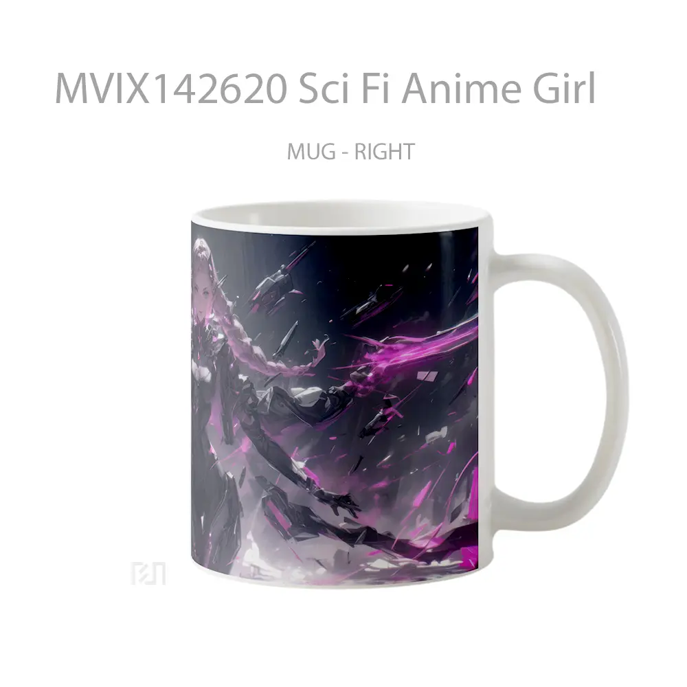 Mug Sci Fi Anime Girl Cangkir Anime - All-side / Desain