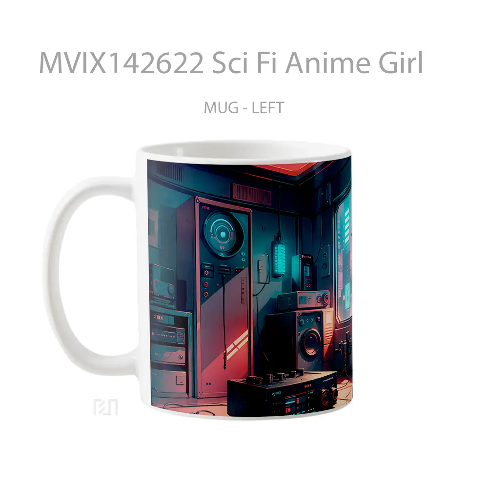 Mug Sci Fi Anime Girl Cangkir Anime - All-side / Desain