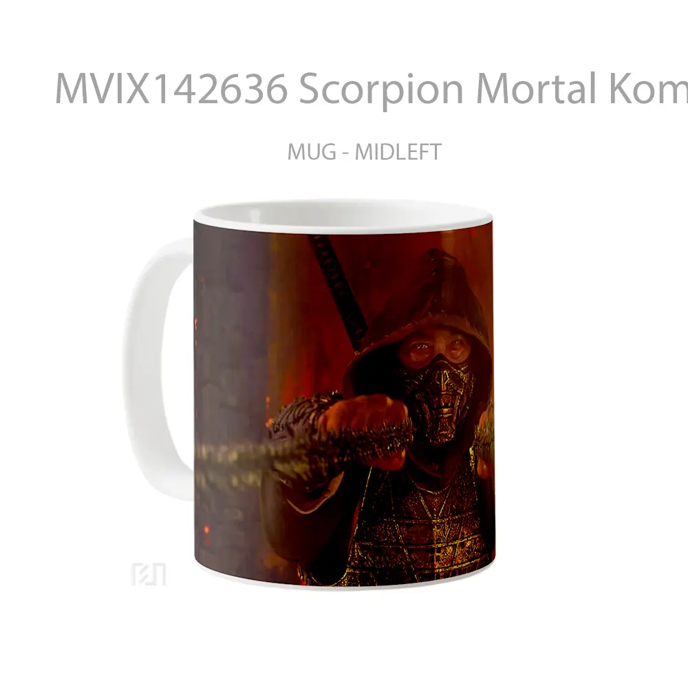 Mug Scorpion Mortal Kombat 2 Movie Gelas Keramik Unik - All-side / Desain