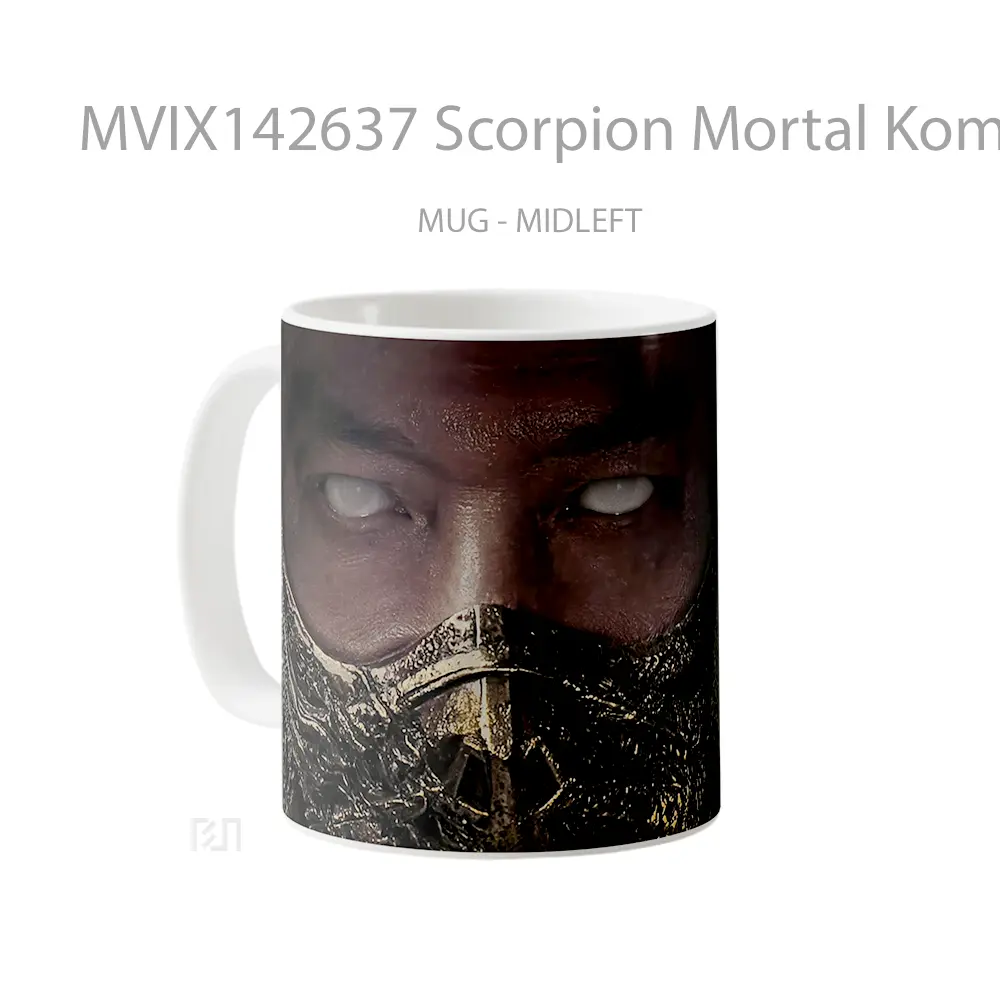 Mug Scorpion Mortal Kombat 2 Poster Gelas Keramik Unik - All-side / Desain