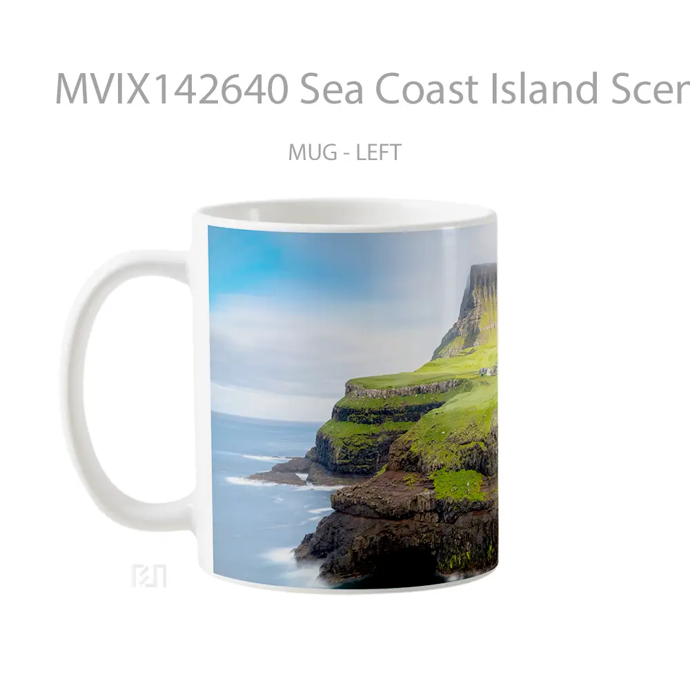 Mug Sea Coast Island Scenery Gelas Pemandangan Alam - All-side / Desain