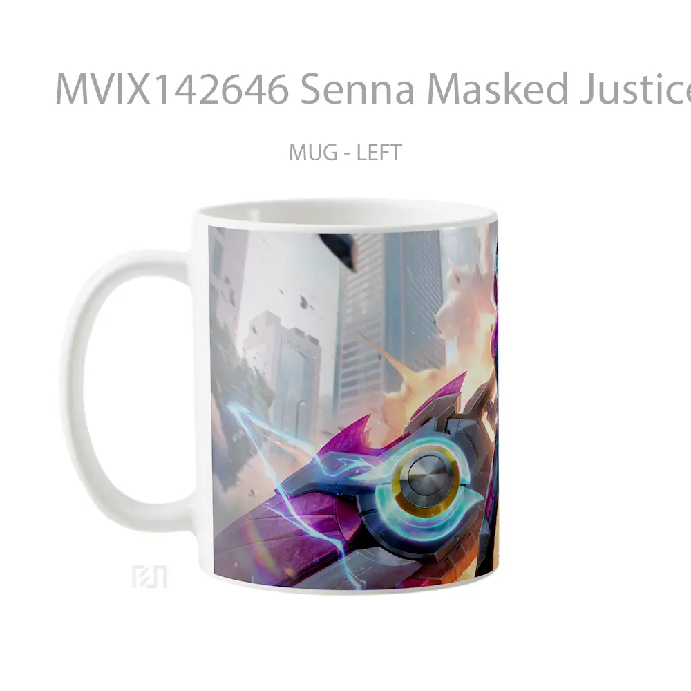Mug Senna Masked Justice Skin Lol Splash Art Cangkir Gamer - All-side / Desain