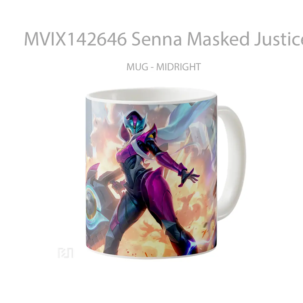 Mug Senna Masked Justice Skin Lol Splash Art Cangkir Gamer - All-side / Desain
